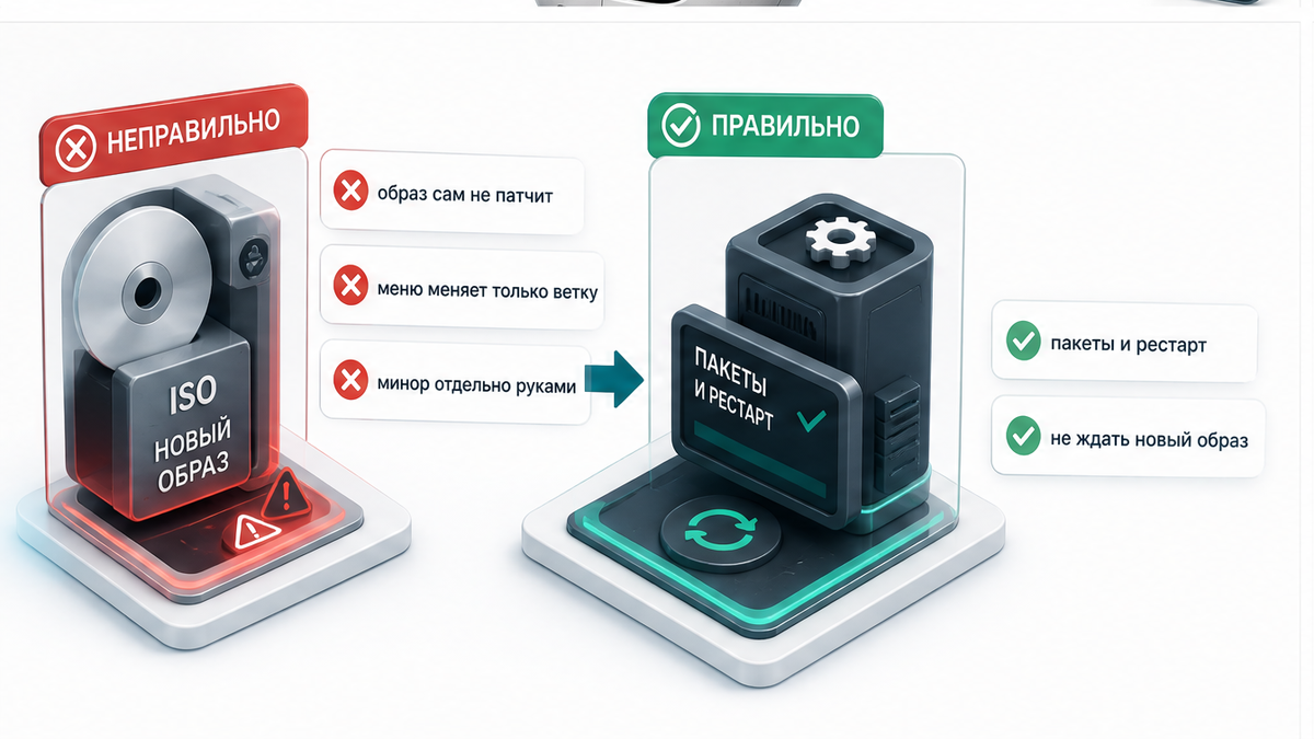 Сравнение: новый образ BitrixVM против ручного минор-патча
