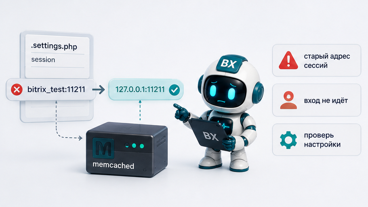 Почему старый адрес Memcached ломает авторизацию