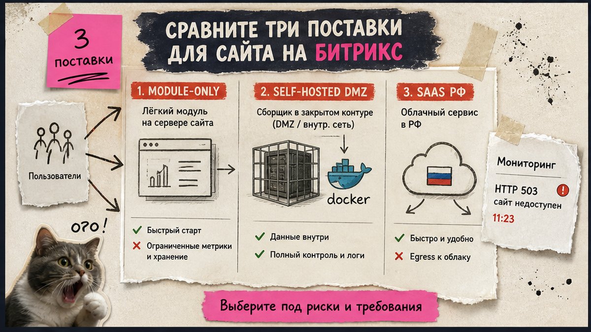 Схема трёх поставок: module-only, self-hosted и облачный SaaS