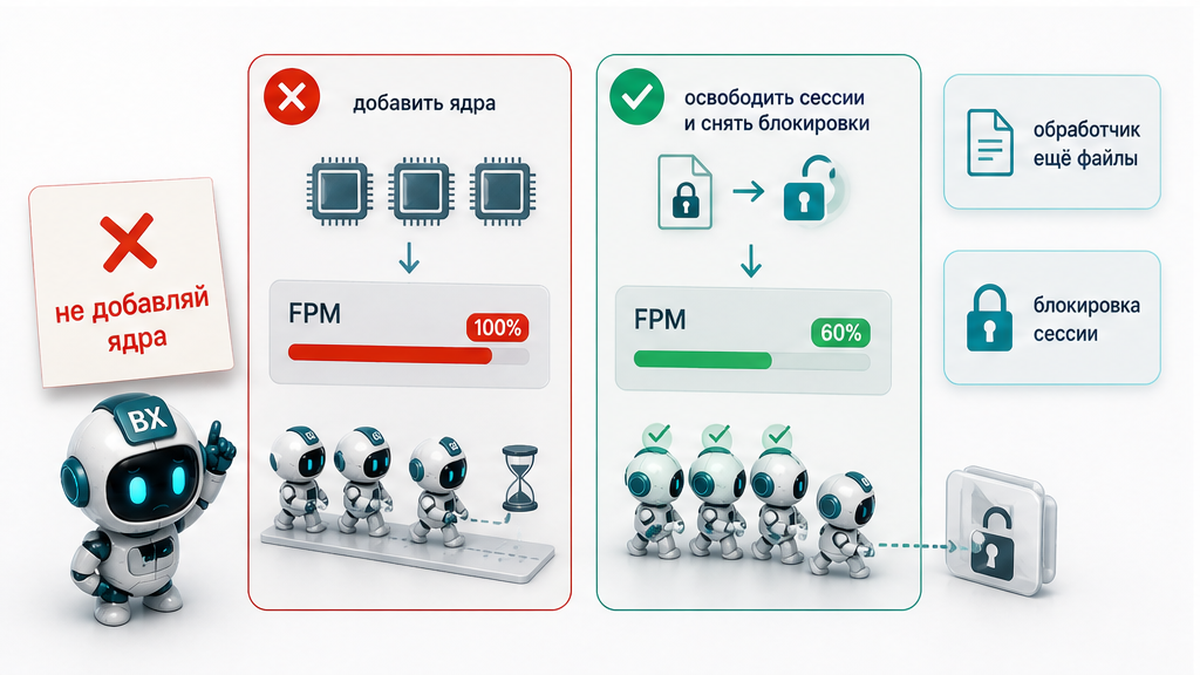 Сравнение: диагностика files+flock против бессмысленного апгрейда ядер