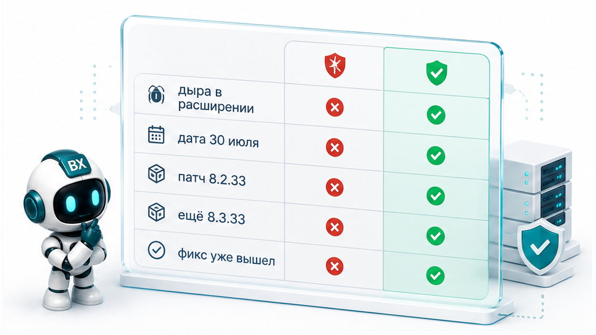 Схема: какие сборки PHP закрывают CVE-2026-17543 после 30 июля