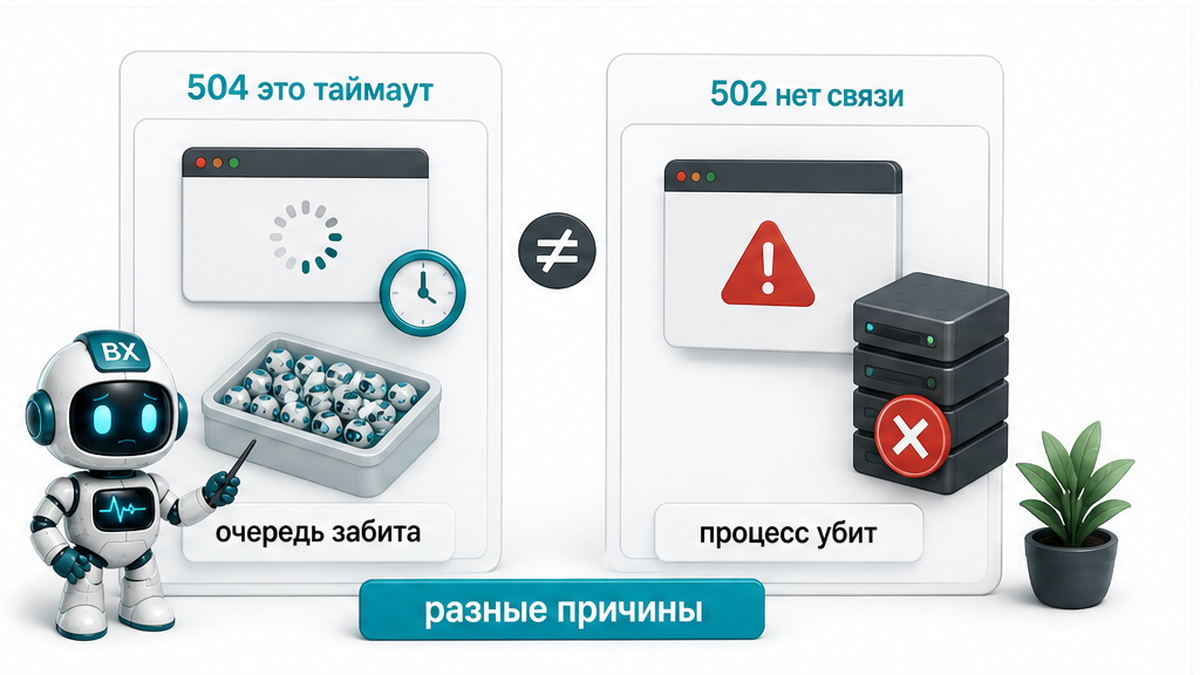 Сравнение причин 502 и 504 в связке Nginx и PHP-FPM